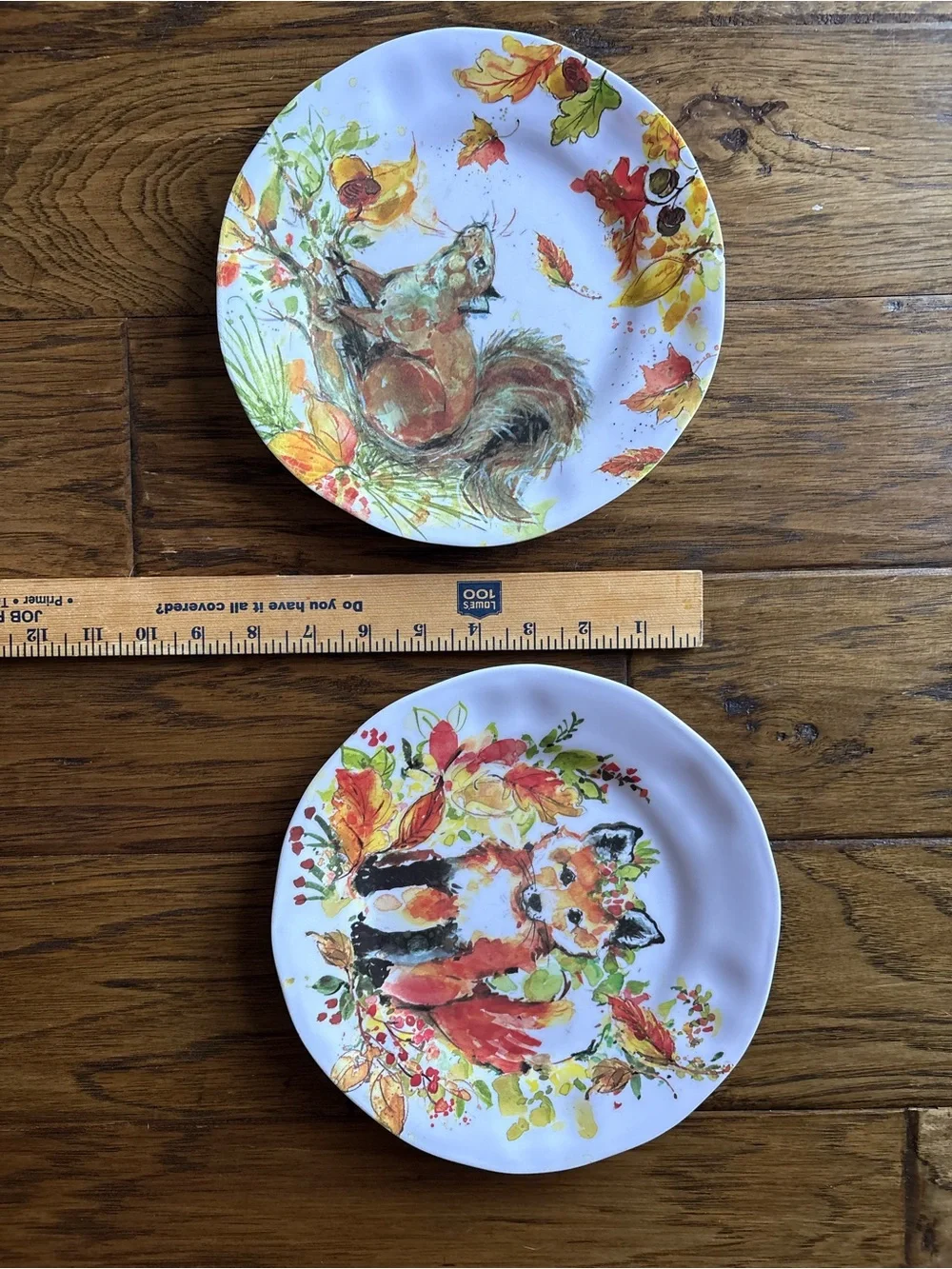 Charm & Cheer Woodland Fall Melamine Plates Set of 2